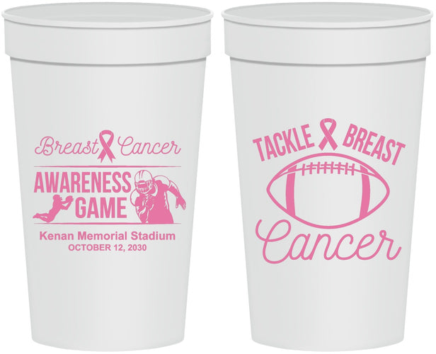 Personalized Awareness 32 oz Stadium Cups - Football Tackle | 230019