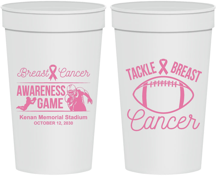 Personalized Awareness 32 oz Stadium Cups - Football Tackle | 230019