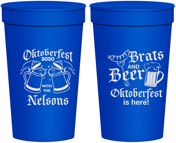 Personalized Oktoberfest 32 oz Stadium Cups - Brats Beer | 240013