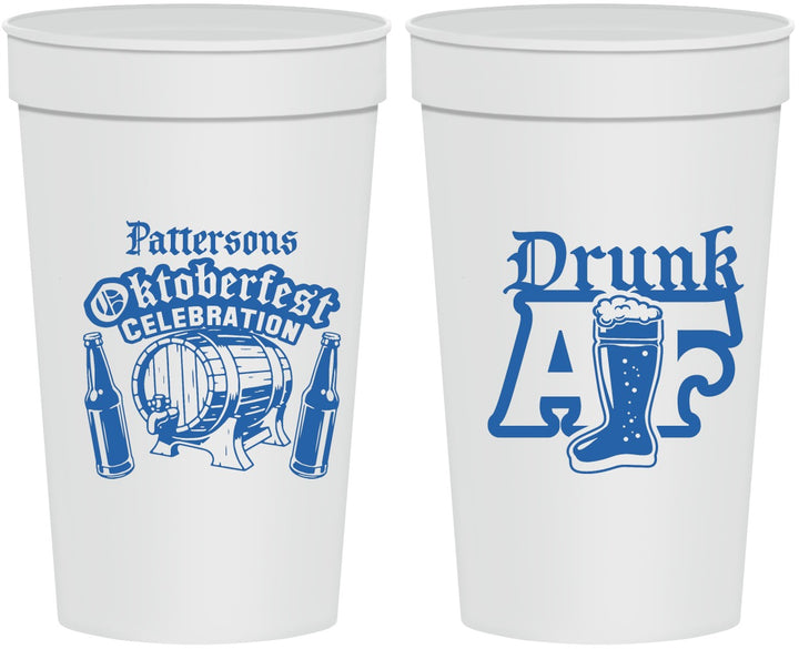 Personalized Oktoberfest 32 oz Stadium Cups - Drunk Af | 240016