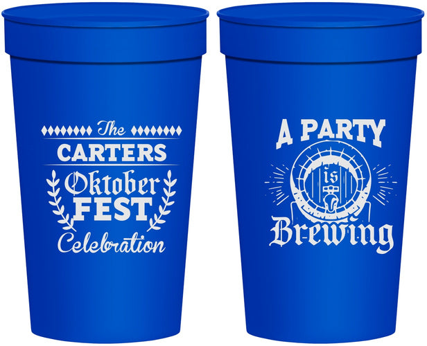 Personalized Oktoberfest 32 oz Stadium Cups - Beer Keg | 240017