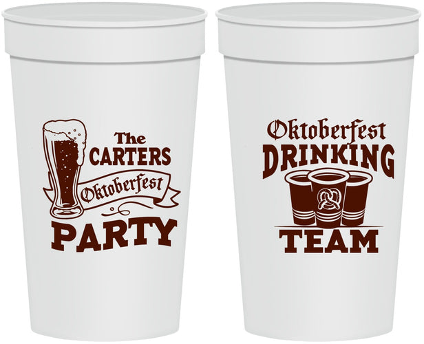 Personalized Oktoberfest 32 oz Stadium Cups - Drinking Team | 240018