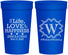 Personalized Wedding 32 oz Stadium Cups - Life Love Happiness | 248