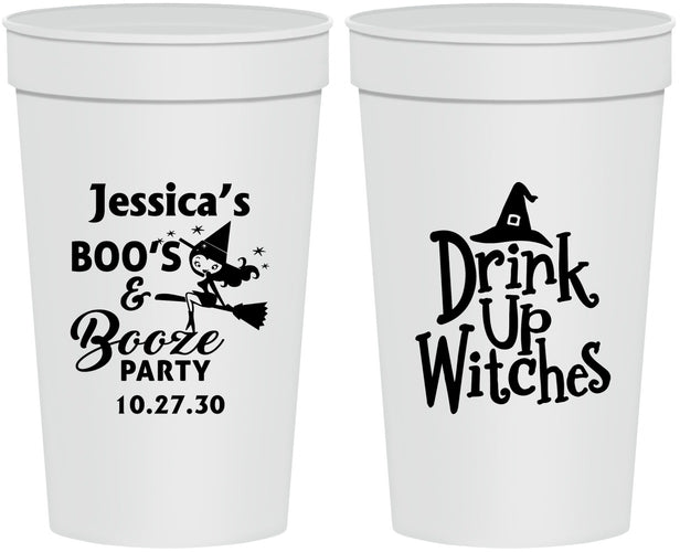 Personalized Halloween 32 oz Stadium Cups - Drink Up Witches | 250001