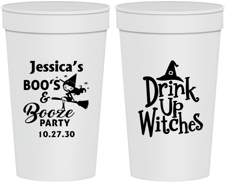 Personalized Halloween 32 oz Stadium Cups - Drink Up Witches | 250001