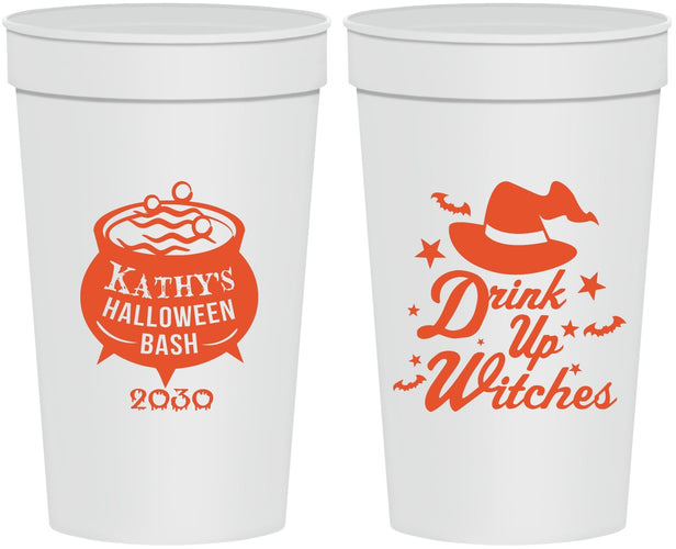 Personalized Halloween 32 oz Stadium Cups - Drink Up Witches | 250004