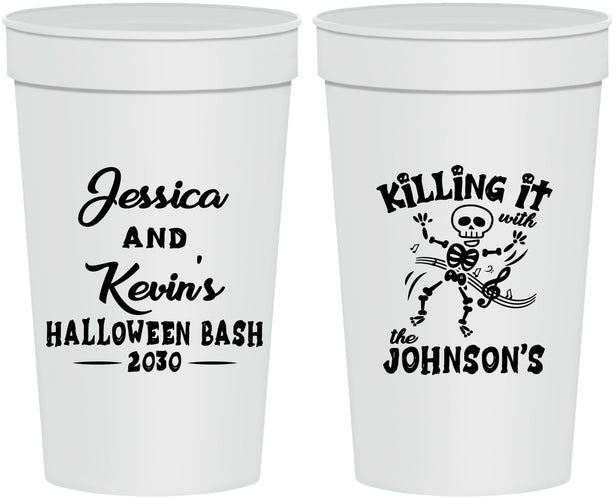 Personalized Halloween 32 oz Stadium Cups - Skeleton | 250017