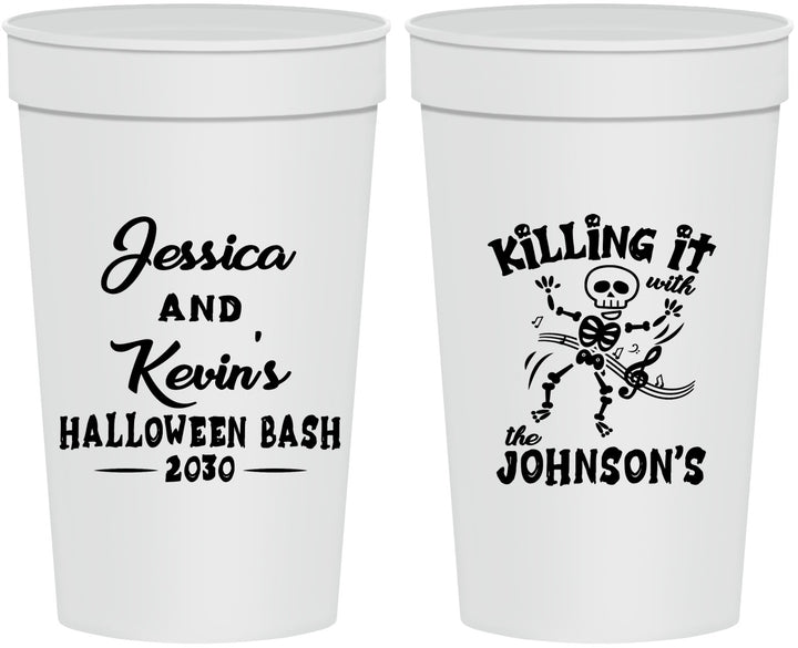 Personalized Halloween 32 oz Stadium Cups - Skeleton | 250017