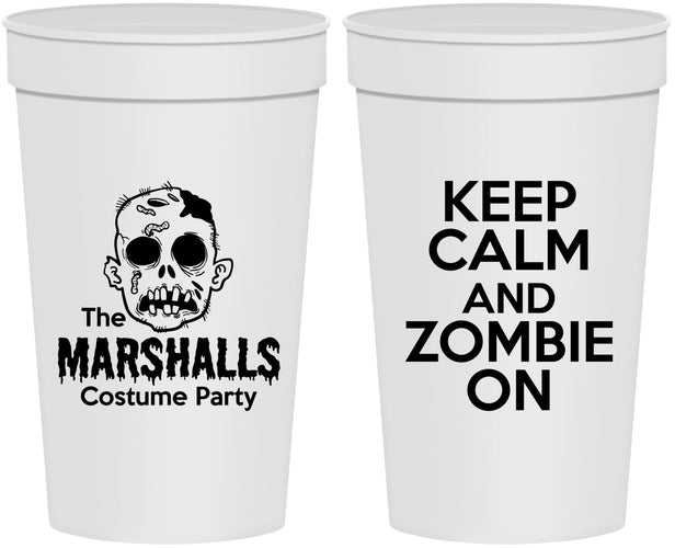 Personalized Halloween 32 oz Stadium Cups - Zombie | 250018