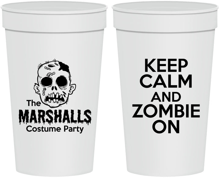 Personalized Halloween 32 oz Stadium Cups - Zombie | 250018
