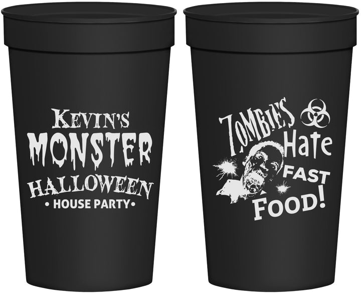 Personalized Halloween 32 oz Stadium Cups - Monster Zombie | 250027
