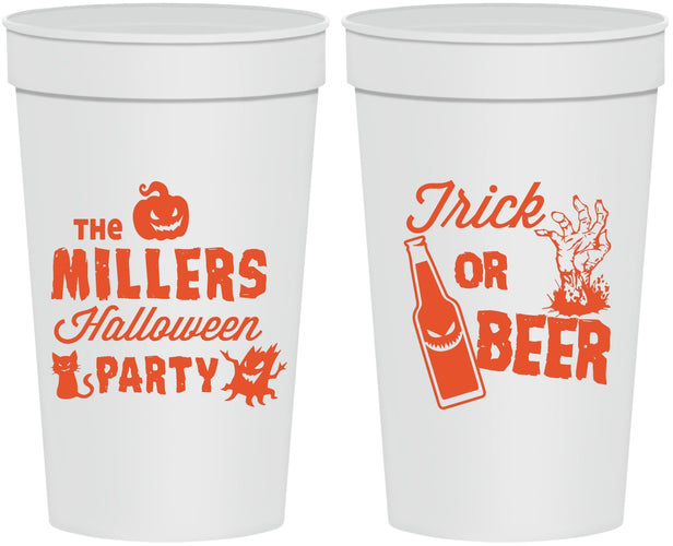 Personalized Halloween 32 oz Stadium Cups - Trick Or Beer | 250032