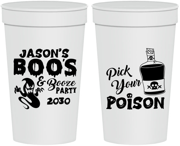 Personalized Halloween 32 oz Stadium Cups - Ghost Boo | 250042