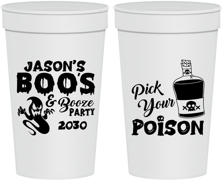 Personalized Halloween 32 oz Stadium Cups - Ghost Boo | 250042