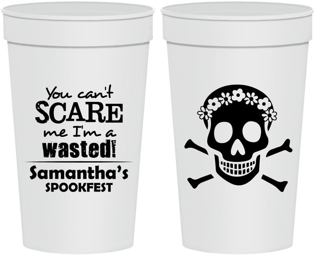 Personalized Halloween 32 oz Stadium Cups - Sugar Skull | 250050