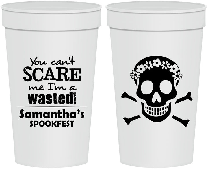 Personalized Halloween 32 oz Stadium Cups - Sugar Skull | 250050