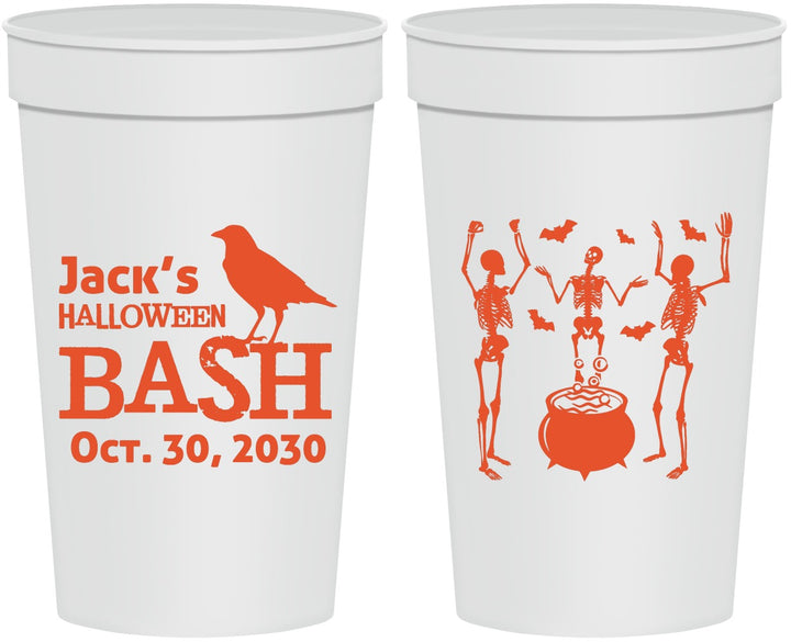 Personalized Halloween 32 oz Stadium Cups - Skeleton | 250052