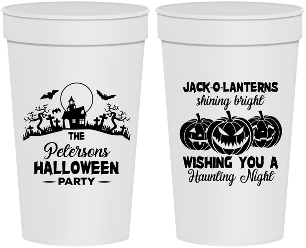 Personalized Halloween 32 oz Stadium Cups - Jack O Lantern | 250053