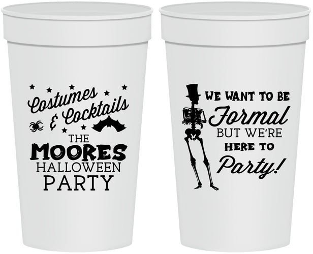 Personalized Halloween 32 oz Stadium Cups - Skeleton | 250057