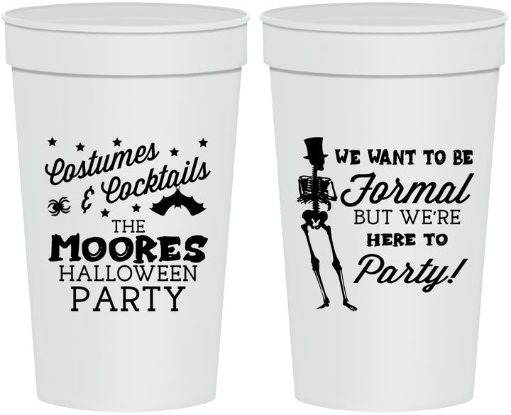 Personalized Halloween 32 oz Stadium Cups - Skeleton | 250057