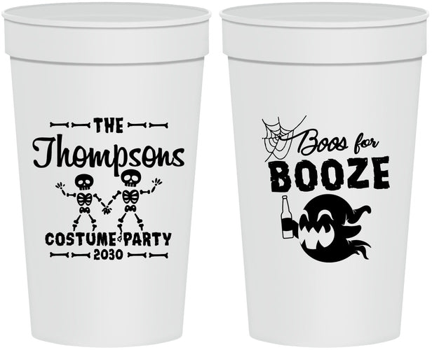 Personalized Halloween 32 oz Stadium Cups - Boos And Booze | 250058