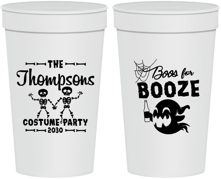 Personalized Halloween 32 oz Stadium Cups - Boos And Booze | 250058