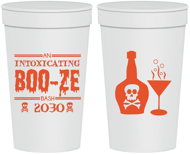 Personalized Halloween 32 oz Stadium Cups - Booze Wine | 250060