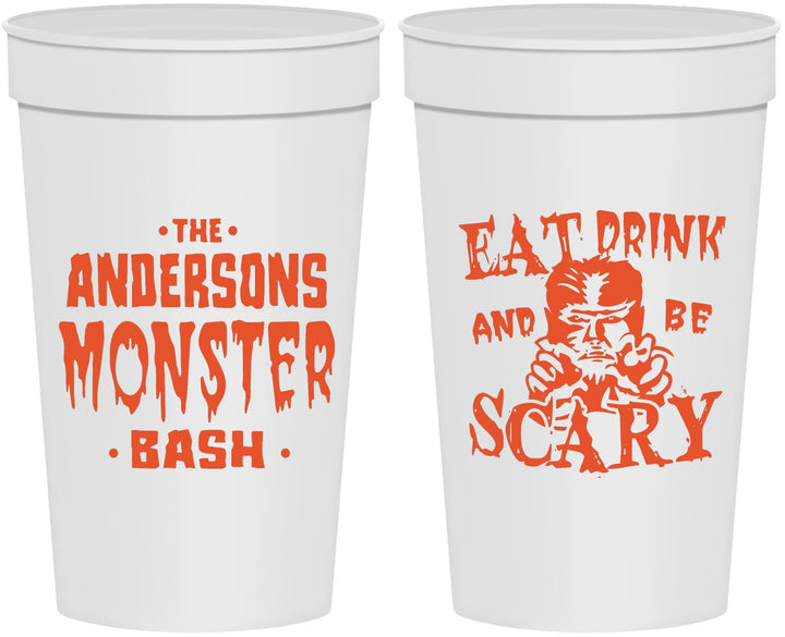 Personalized Halloween 32 oz Stadium Cups - Werewolf Monster | 250064