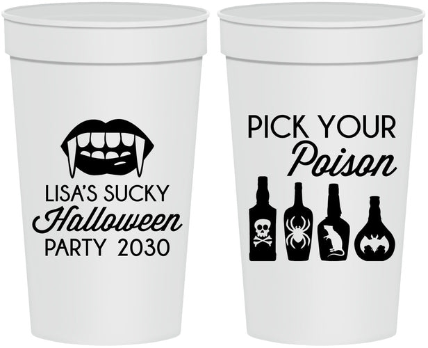 Personalized Halloween 32 oz Stadium Cups - Pick Your Poison | 250065