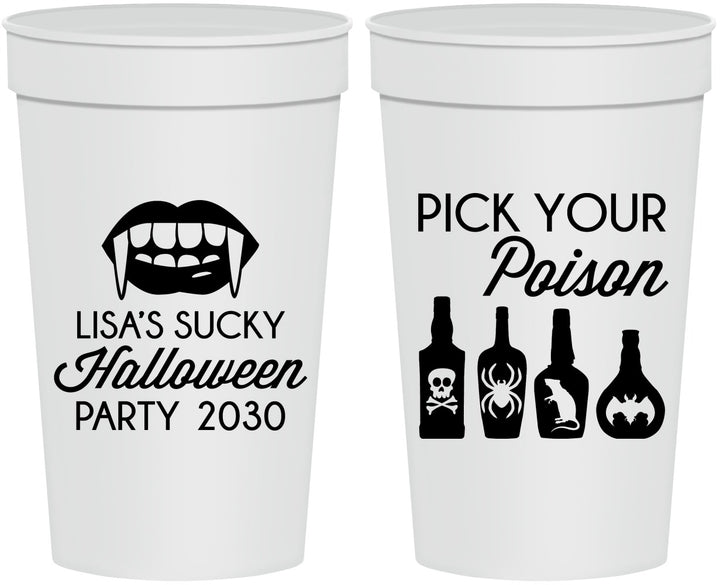 Personalized Halloween 32 oz Stadium Cups - Pick Your Poison | 250065