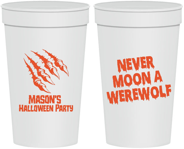Personalized Halloween 32 oz Stadium Cups - Werewolf | 250068