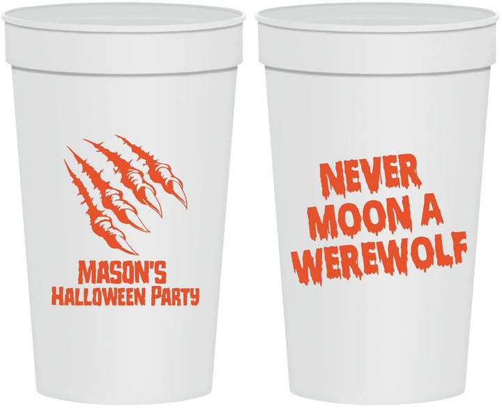 Personalized Halloween 32 oz Stadium Cups - Werewolf | 250068