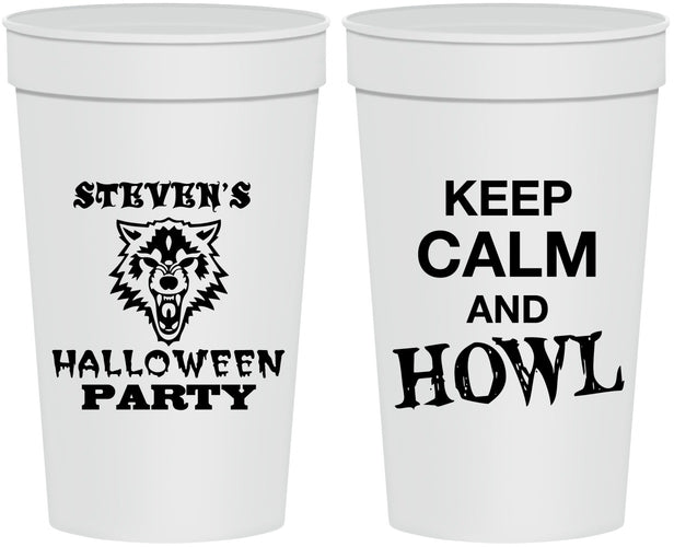 Personalized Halloween 32 oz Stadium Cups - Howl | 250069