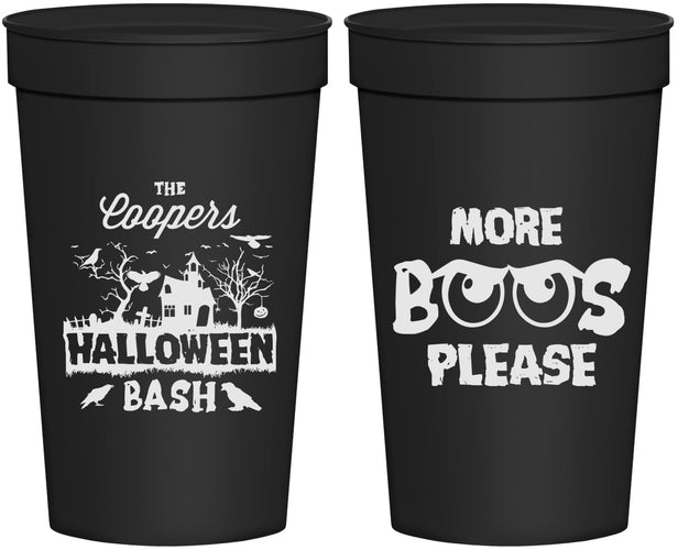 Personalized Halloween 32 oz Stadium Cups - Haunted House | 250075