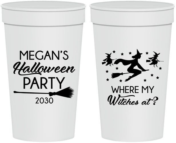 Personalized Halloween 32 oz Stadium Cups - Where My Witches At | 250086
