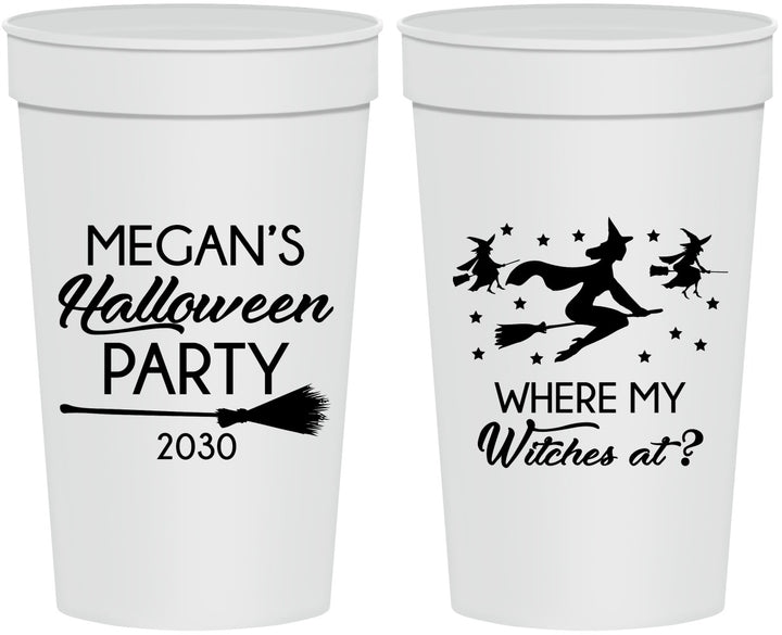 Personalized Halloween 32 oz Stadium Cups - Where My Witches At | 250086