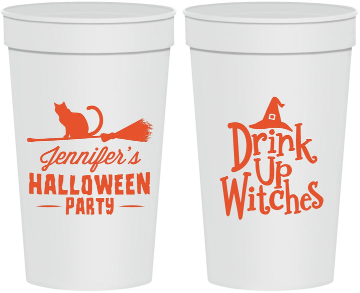 Personalized Halloween 32 oz Stadium Cups - Drink Up Witches | 250096