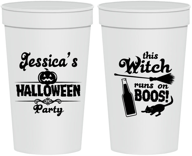 Personalized Halloween 32 oz Stadium Cups - Witch Boos | 250097