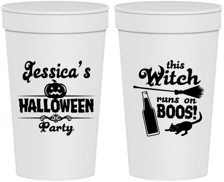 Personalized Halloween 32 oz Stadium Cups - Witch Boos | 250097