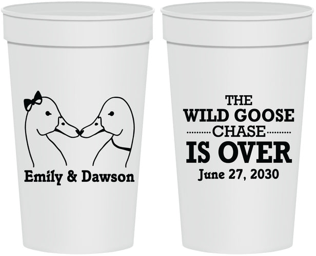 Personalized Wedding 32 oz Stadium Cups - Wild Goose | 251