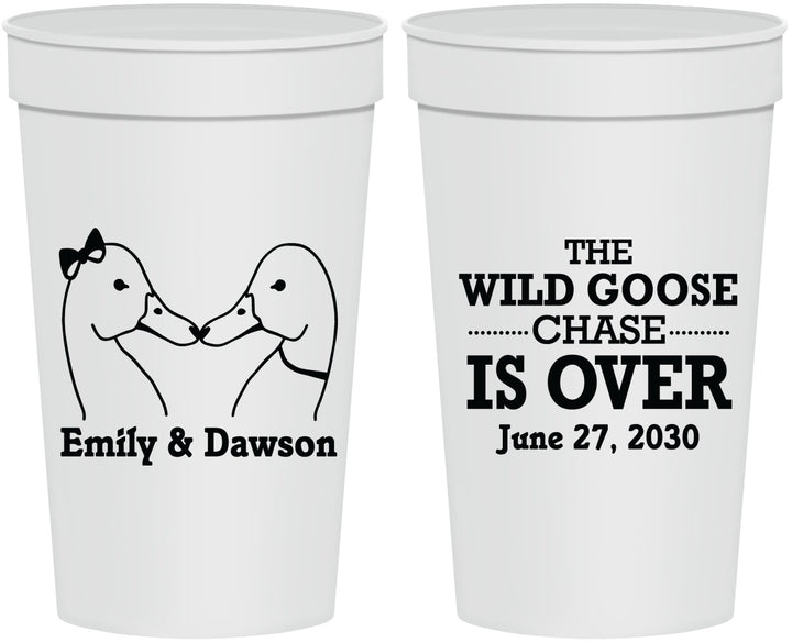Personalized Wedding 32 oz Stadium Cups - Wild Goose | 251