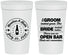 Personalized Wedding 32 oz Stadium Cups - Groom Bride Open Bar | 253