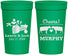 Personalized Wedding 32 oz Stadium Cups - Tractor Cows | 257