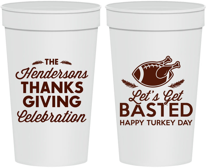 Personalized Thanksgiving 32 oz Stadium Cups - Lets Get Basted | 260003
