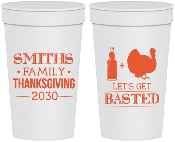 Personalized Thanksgiving 32 oz Stadium Cups - Lets Get Basted | 260008