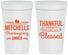 Personalized Thanksgiving 32 oz Stadium Cups - Thankful Blessed | 260032
