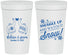 Personalized Wedding 32 oz Stadium Cups - Christmas Snow | 268