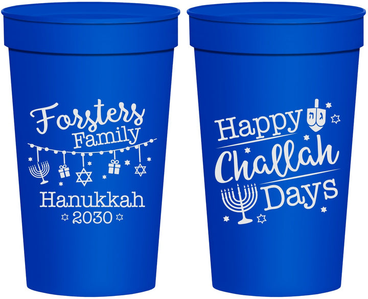 Personalized Hanukkah 32 oz Stadium Cups - Challah Days | 270004