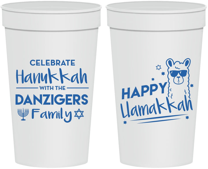 Personalized Hanukkah 32 oz Stadium Cups - Llamakkah | 270018