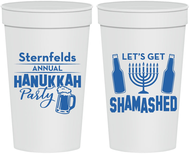 Personalized Hanukkah 32 oz Stadium Cups - Menorah | 270026
